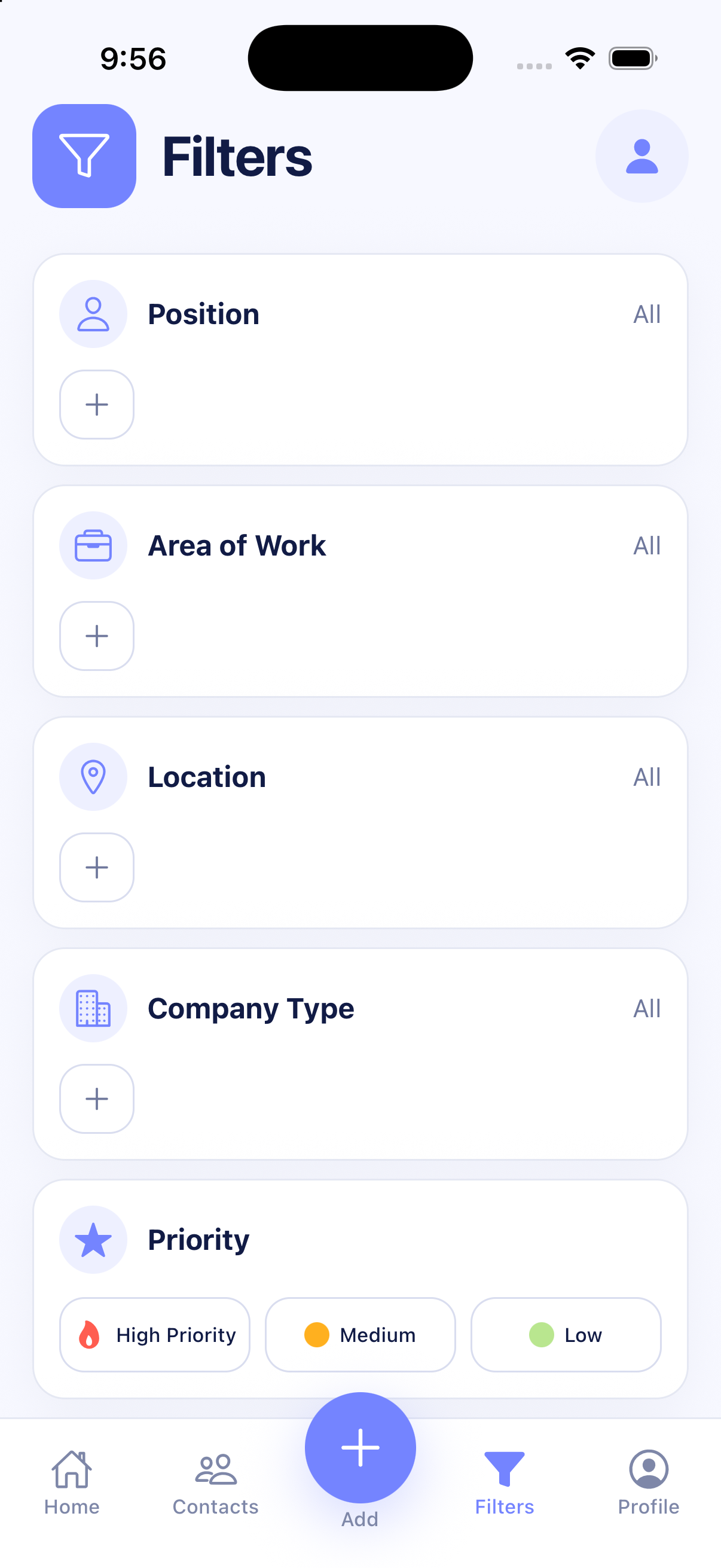 Custodian filtering interface